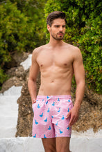 Load image into Gallery viewer, Pink Watercolor Blue Duck