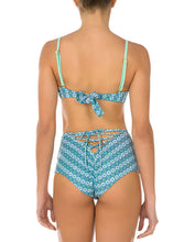Load image into Gallery viewer, Vintage High Waist Bikini - Blue Evil Eyes