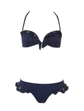Load image into Gallery viewer, Αnchor Ruffles Bandeau - Νavy