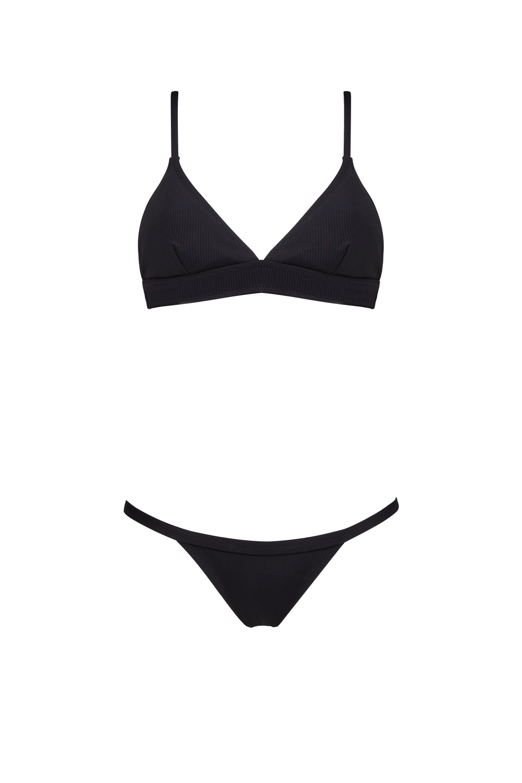 Mini Triangle Bikini - Black Rip