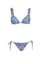 Load image into Gallery viewer, Caribbean Print Ruffles Bikini
