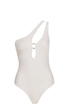 Load image into Gallery viewer, Capri White One Shoulder Swimsuit

