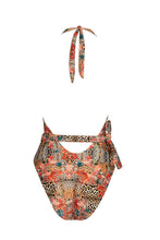 Load image into Gallery viewer, Animal Print Halter Wrap Swimsuit
