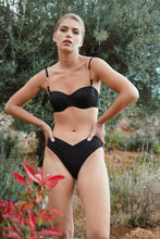 Load image into Gallery viewer, Black Rip Bandeau - Bikini
