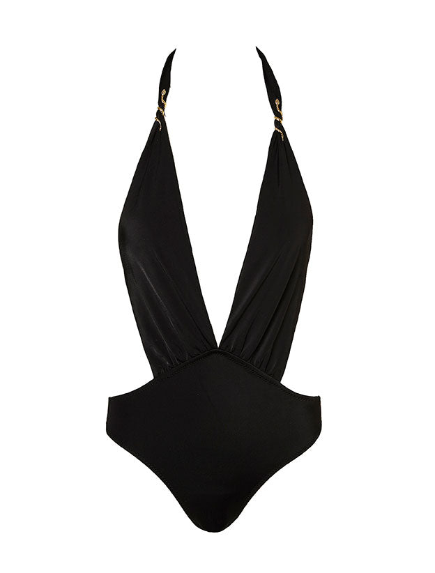 Monokini with snake - Black