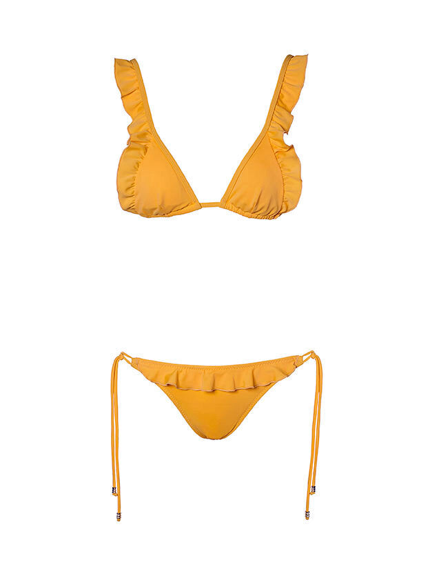 Ochre Ruffles Bikini