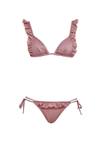 Load image into Gallery viewer, Pink Lurex Ruffles Bikini
