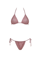 Load image into Gallery viewer, Pink Lurex Triangle Bikini
